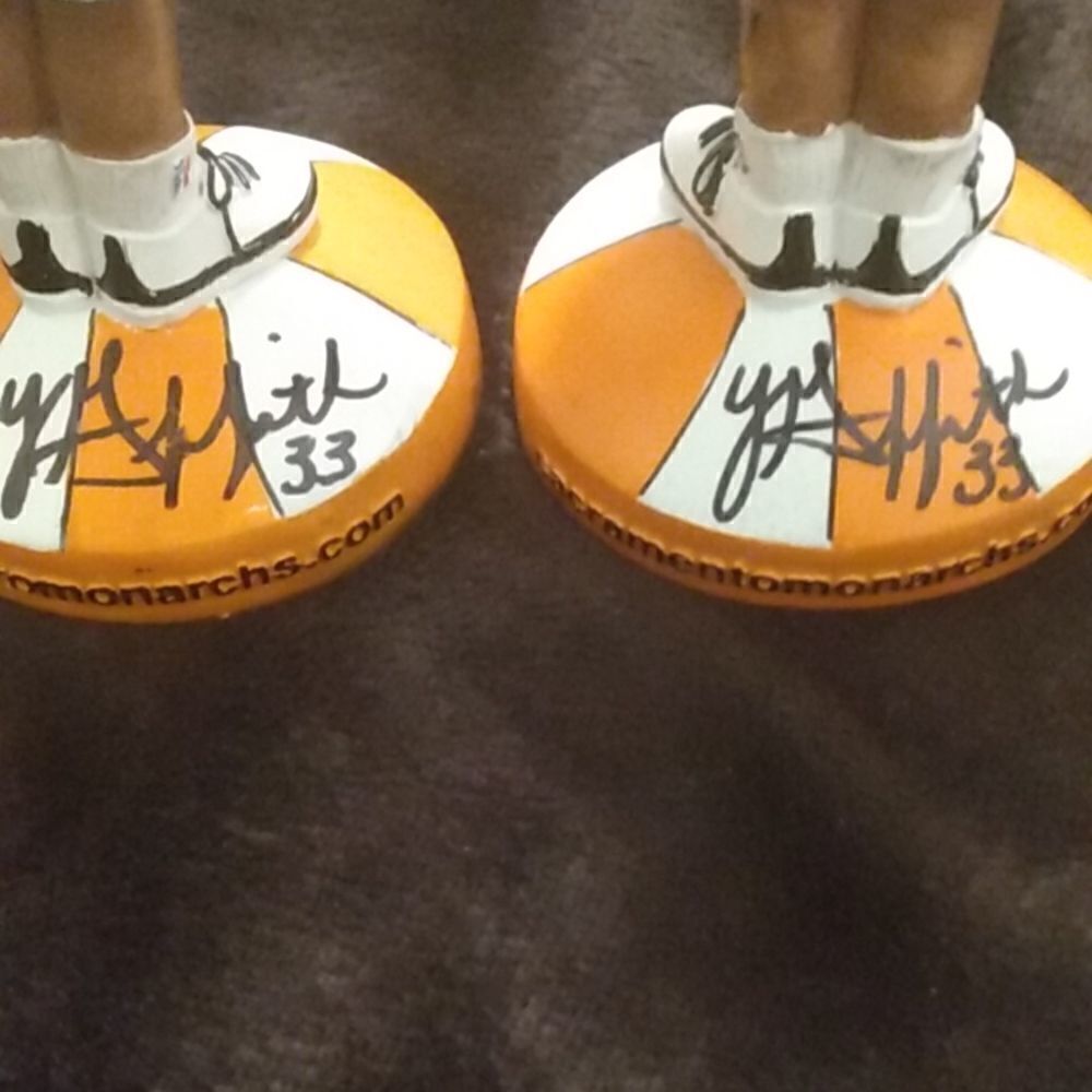 “Signed Yolanda Griffith Sacramento Monarchs Bobblehead” both of them